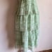 Gianni Bini Light Green Tiered Lace V Neck Midi Dress