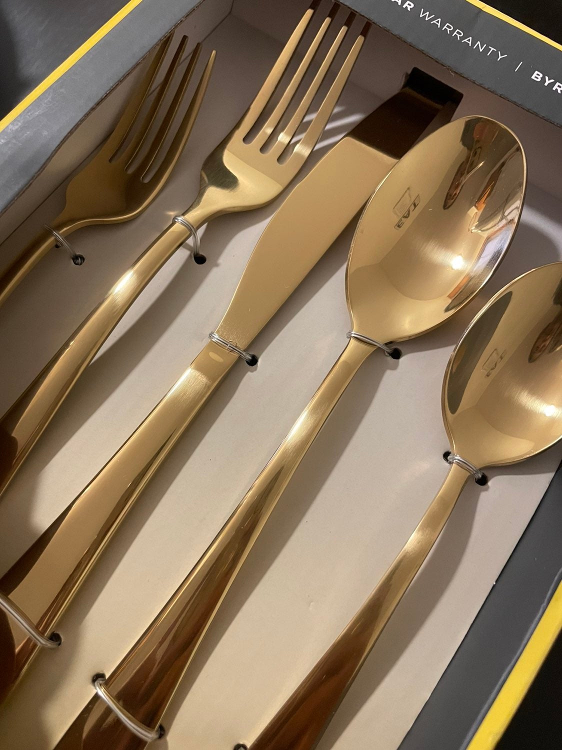 Gold flatware