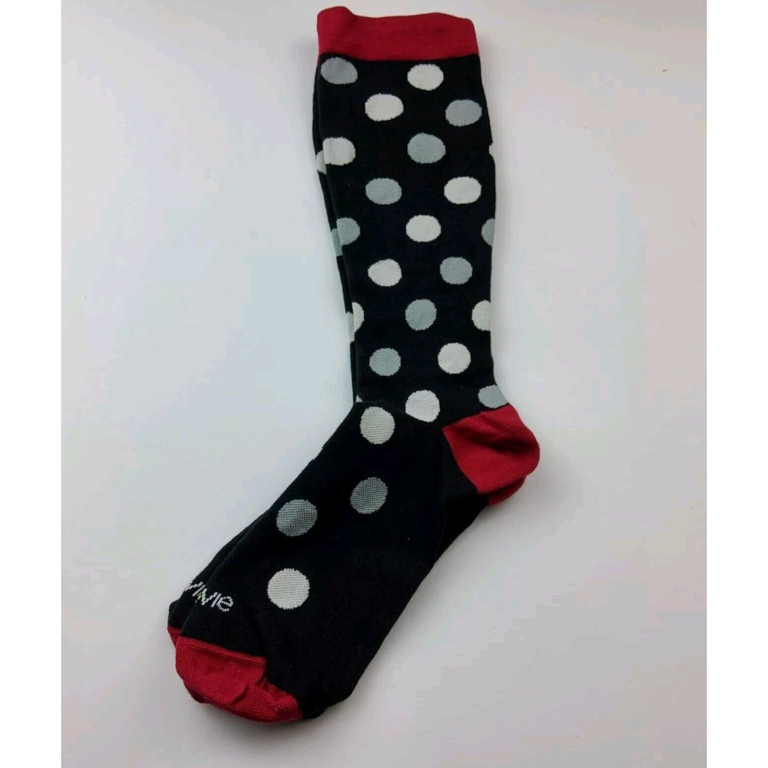 Javie 15-20mmHg Compression Socks Polka Dot Size M (W8.5-10, M6-9)