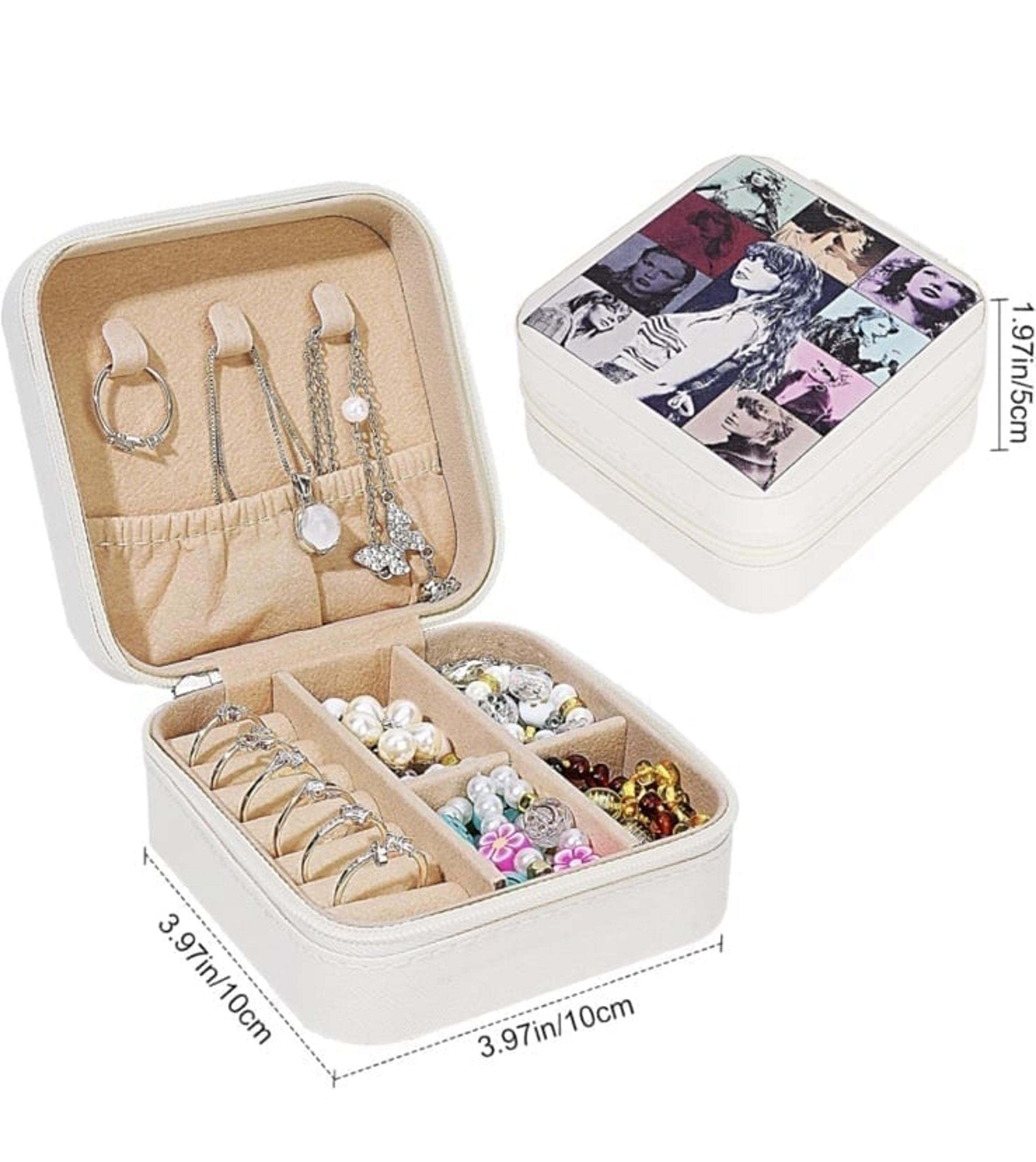 Taylor Swift Merch Jewelry Box, Albums & Eras Tour Inspired Travel Jewelry Case