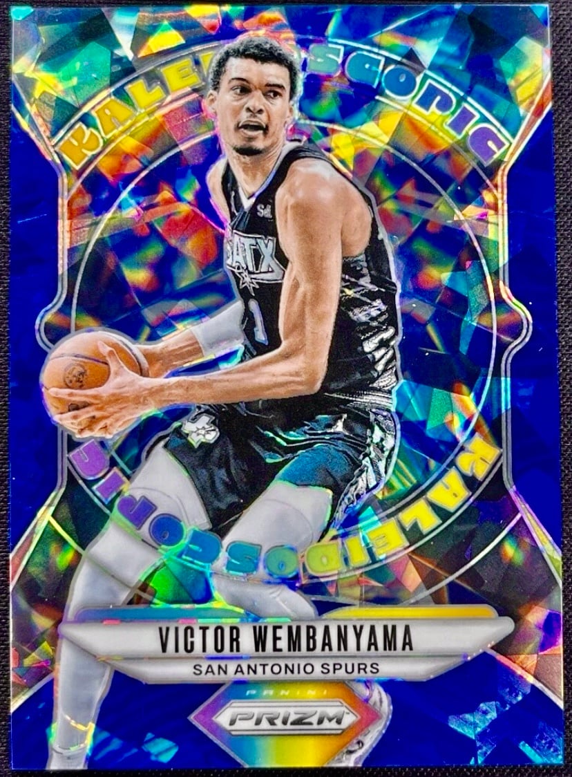2024-25 Panini Prizm Victor Wembanyama #20 Kaleidoscopic Blue Ice Prizm 33/125