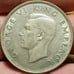 1944 New Zealand Silver Half Crown World Coin Key Date Low Mintage King George