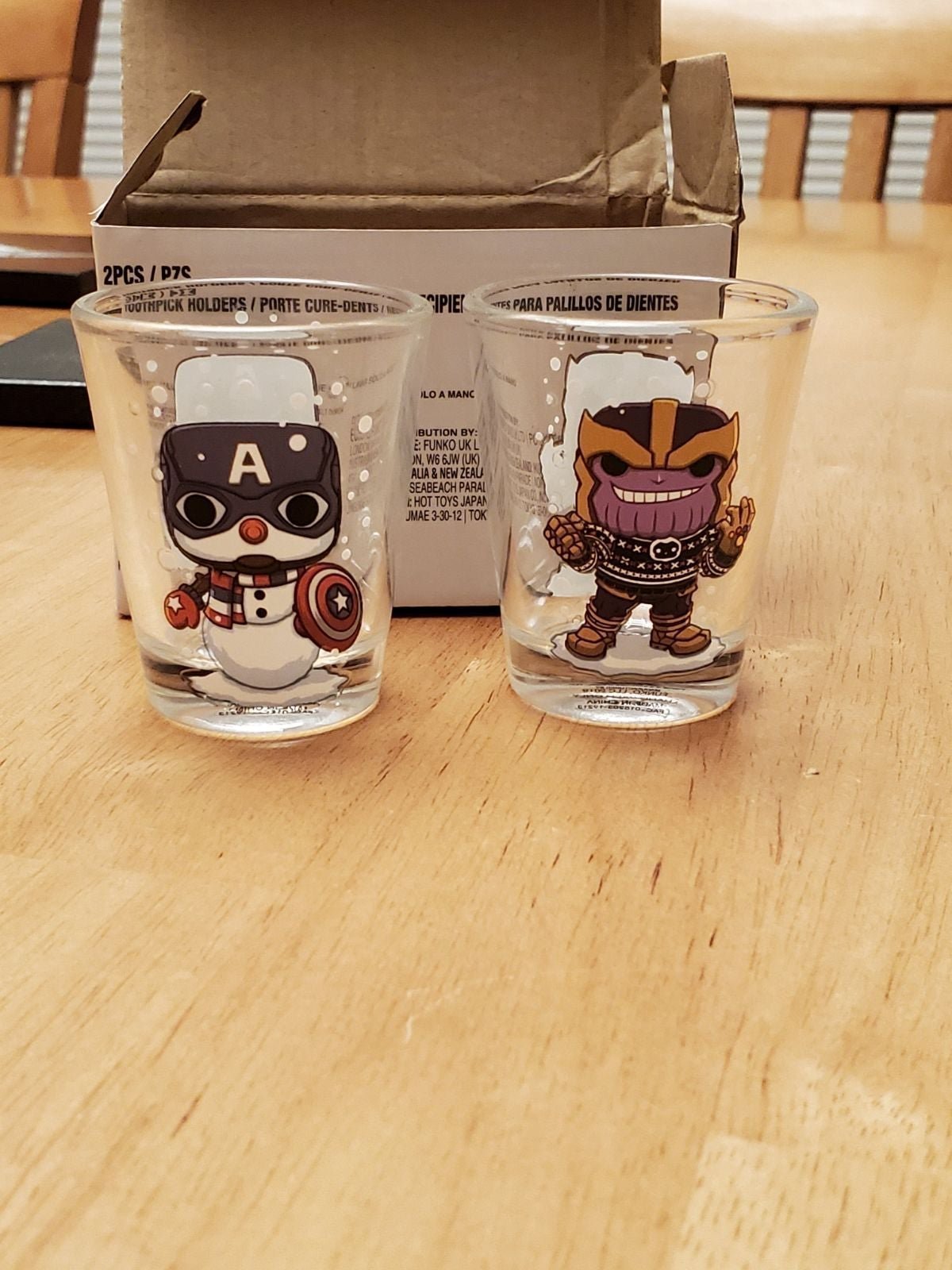 Captain America & Thanos Shot Glasses Captain America & Thanos Shot Glasses