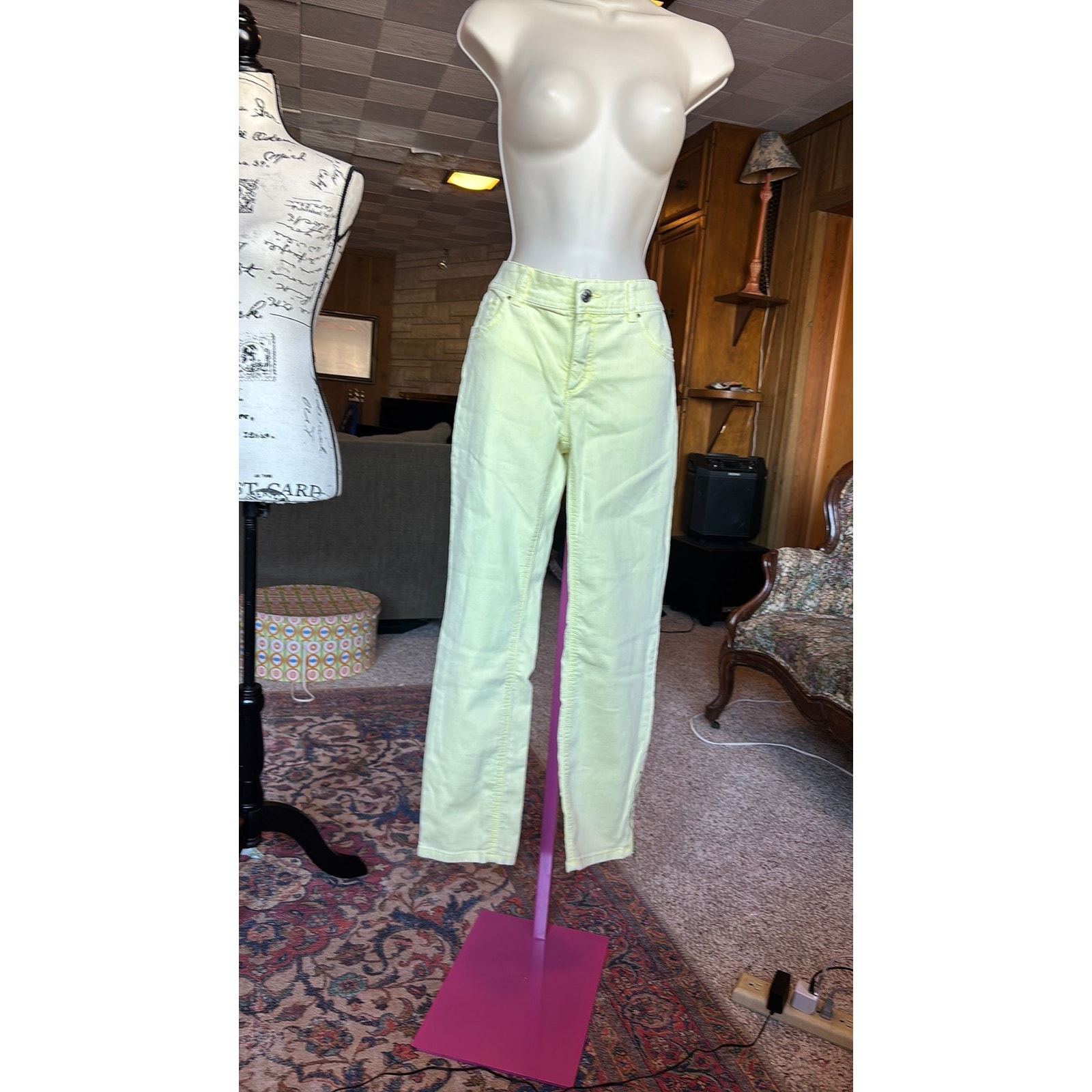Vintage 90s Y2K chicos bleached fluorescent skinny jeans