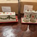 NEW in box Anthropologie Festive Bistro Tile Butter dish & salt/pepper shakers