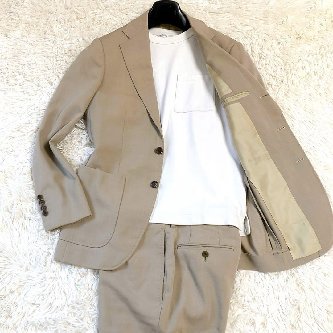 【Loro Piana】BEAMS F Suit, Beige, Size 44, Stretch