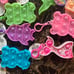 12 pop it fidget keychains (6 glow in th