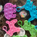 12 pop it fidget keychains (6 glow in th