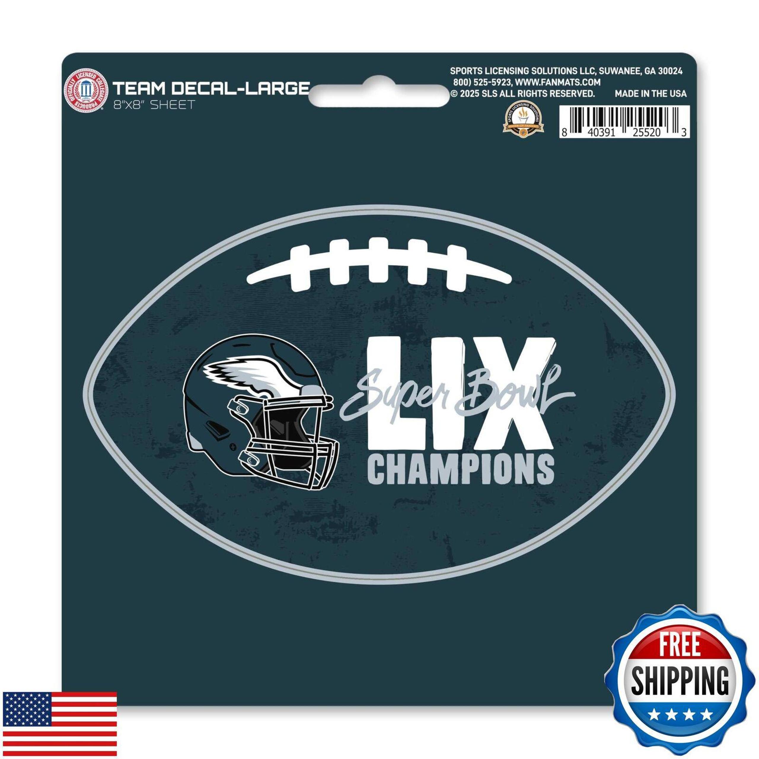 FANMATS Philadelphia Eagles Super Bowl LIX Champions Large UV Resistant Vinyl