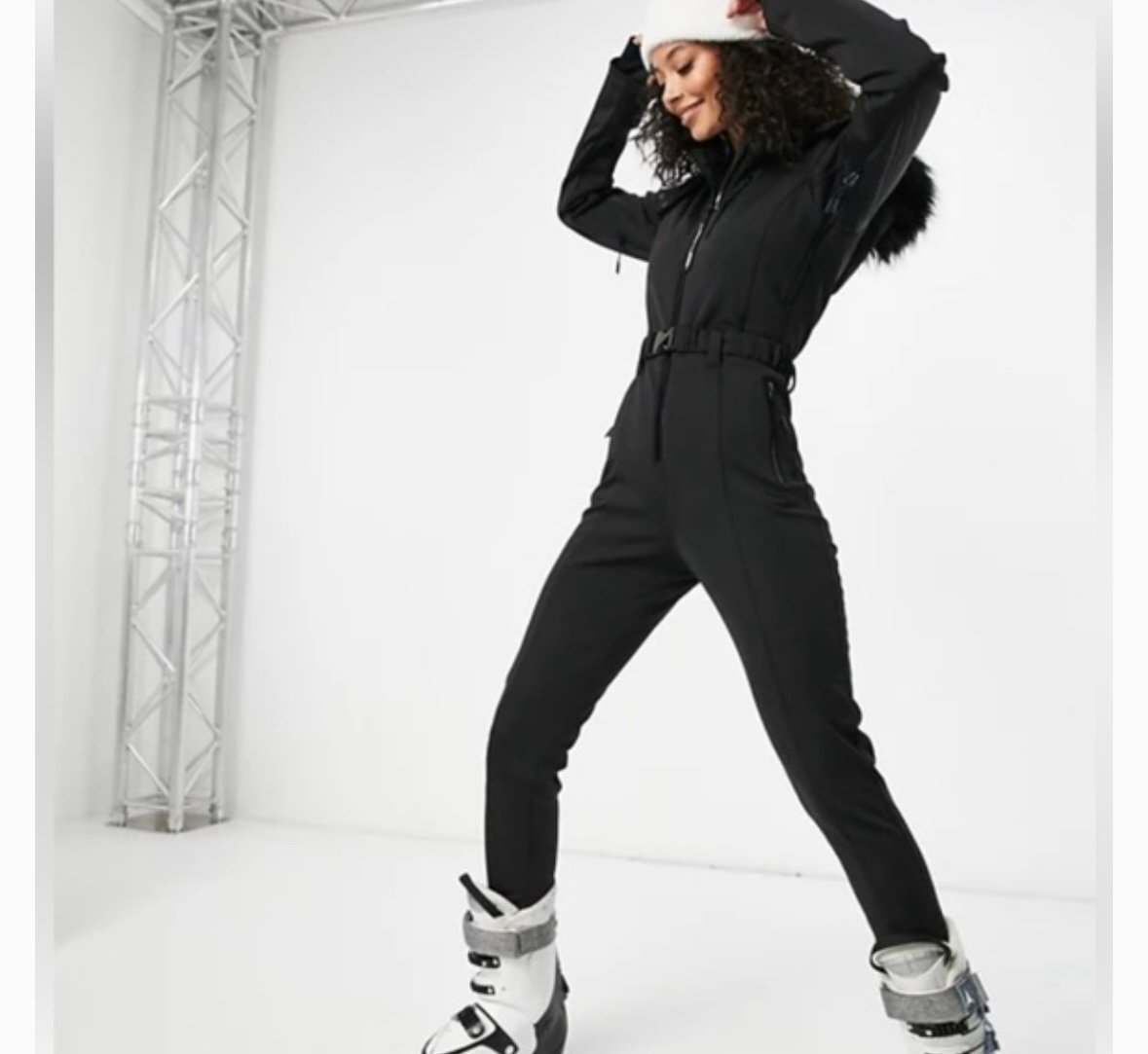 ASOS 4505 Black one piece ski-suit. Size 6