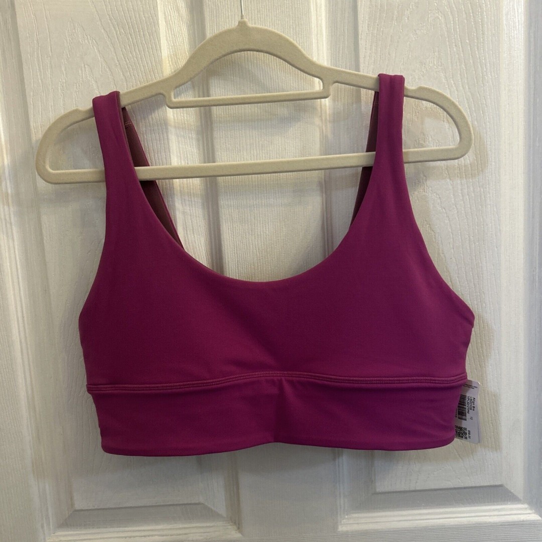 NWT Lululemon Align Bra Reversible A/B Cup Nulu Size 12, Vivid Plum