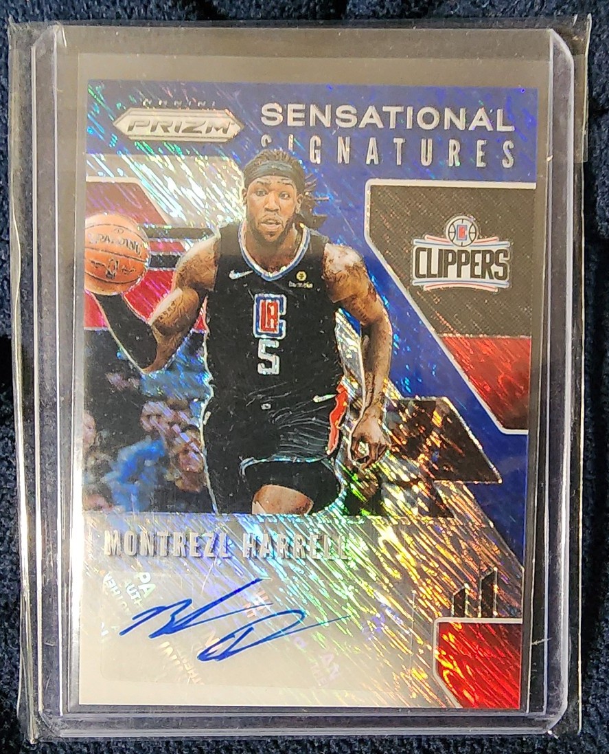 Montrzyl Harrell sensational signatures panini prizm auto clippers nba 6 man