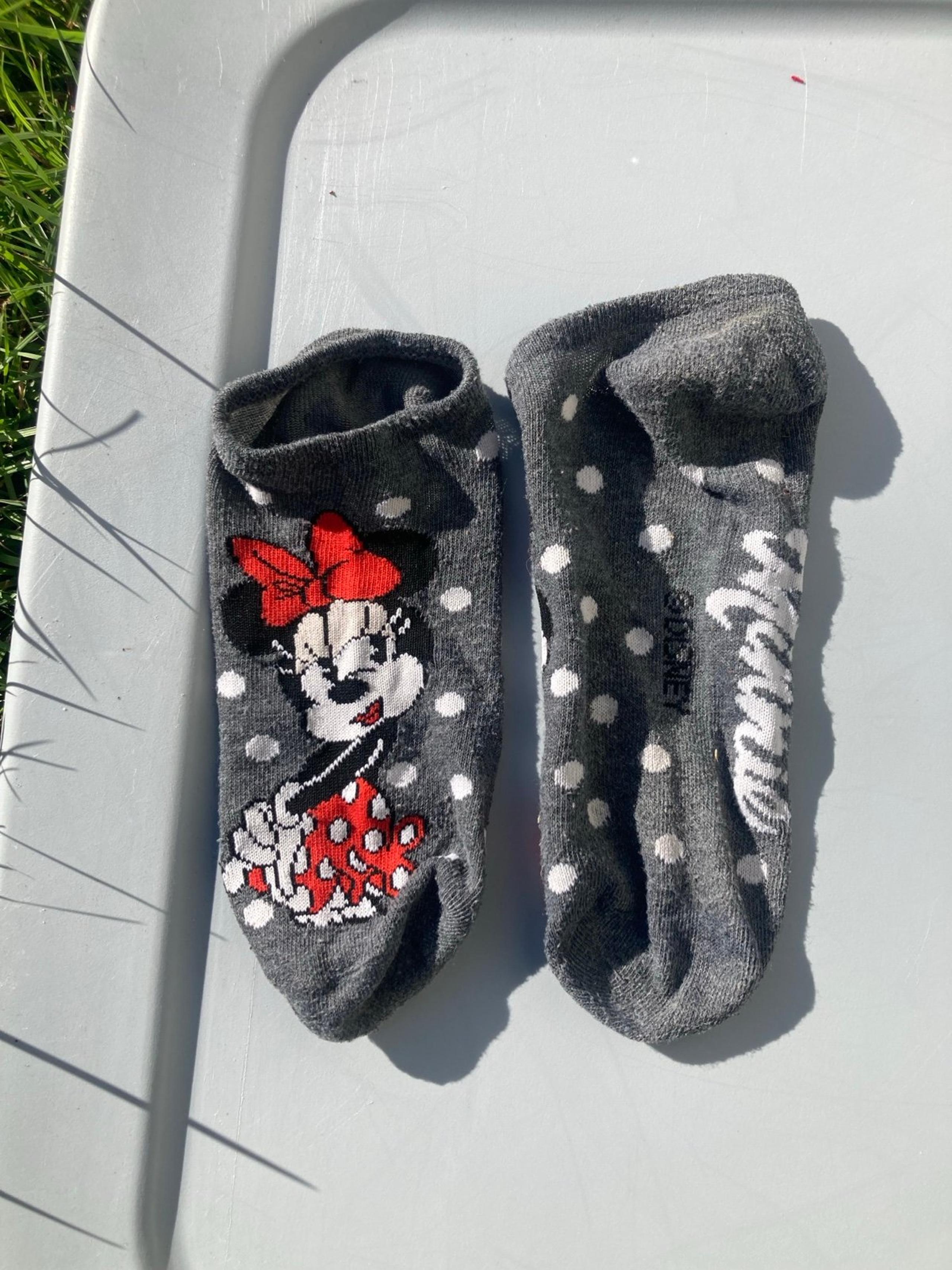 Disney Women's Minnie Mouse Grey Low Cut No Show Socks