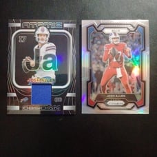 23 Panini Obsidian Josh Allen #77/199..23 Panini Prizm Silver Josh Allen