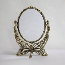 Vintage Antique Butterfly Metal Frame Mirror
