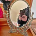 Vintage Antique Butterfly Metal Frame Mirror