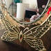Vintage Antique Butterfly Metal Frame Mirror