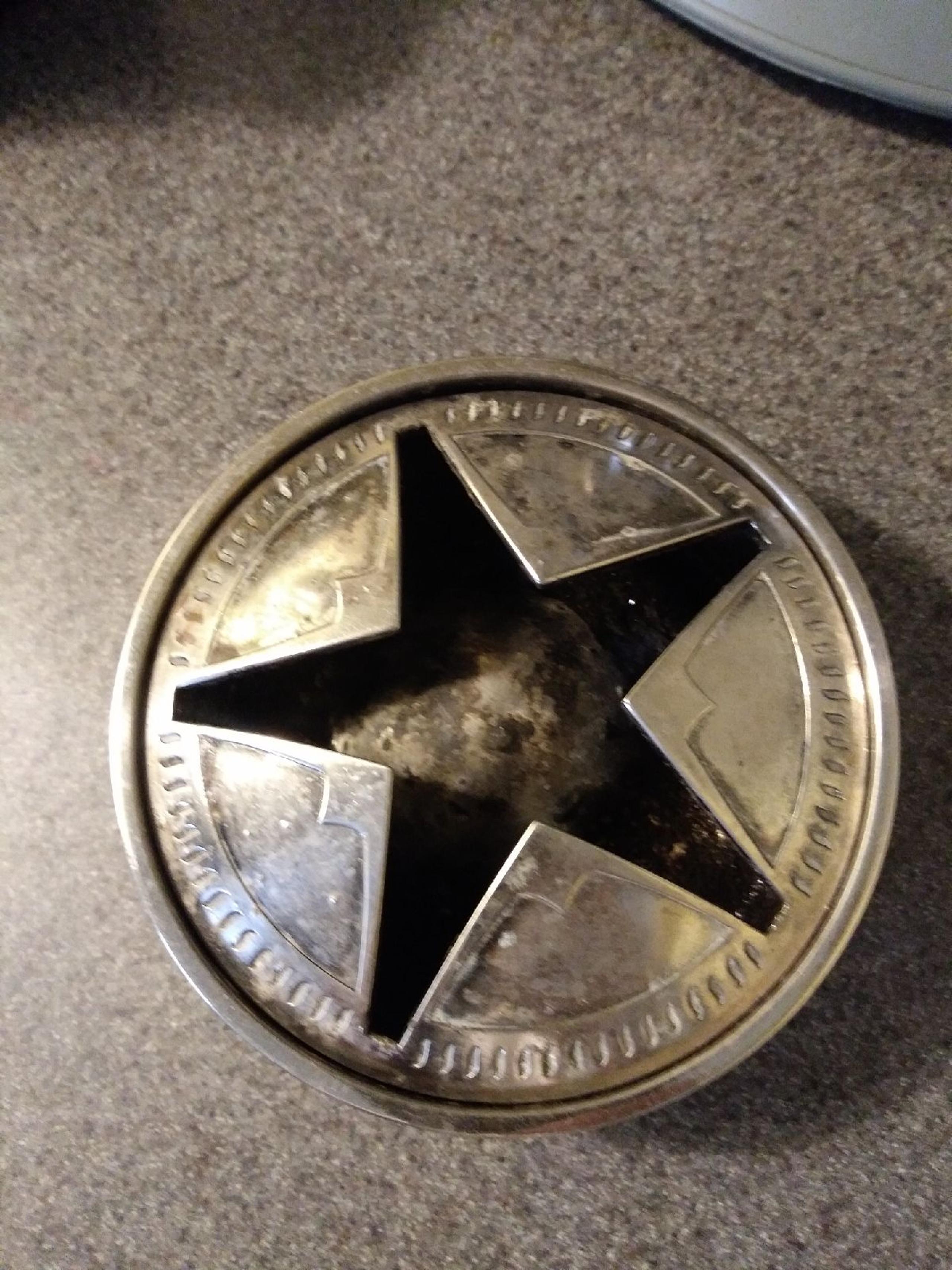 Antique stainless steel ashtray