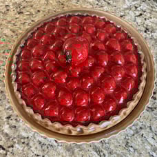 Portugal Ceramic Strawberry Pie 12” Bake Dish Plate Keeper Cover Lid Oven