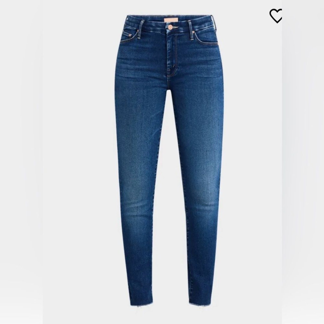Mother Women’s The Looker Ankle Fray Jeans High-Waisted Denim Jeans, size 28