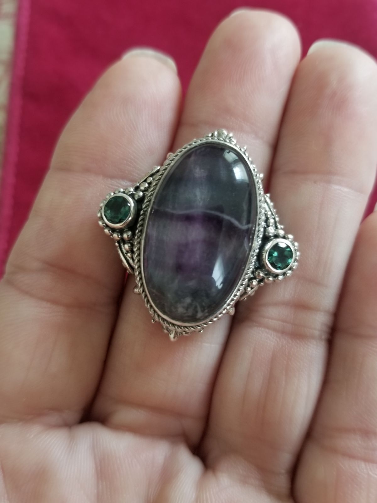 Sarda Artisan Sterling Fluorite Ring