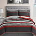 Stripe/Solid Reversible 6 Pc. Comforter Set Twin Size Multi Color