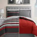 Stripe/Solid Reversible 6 Pc. Comforter Set Twin Size Multi Color