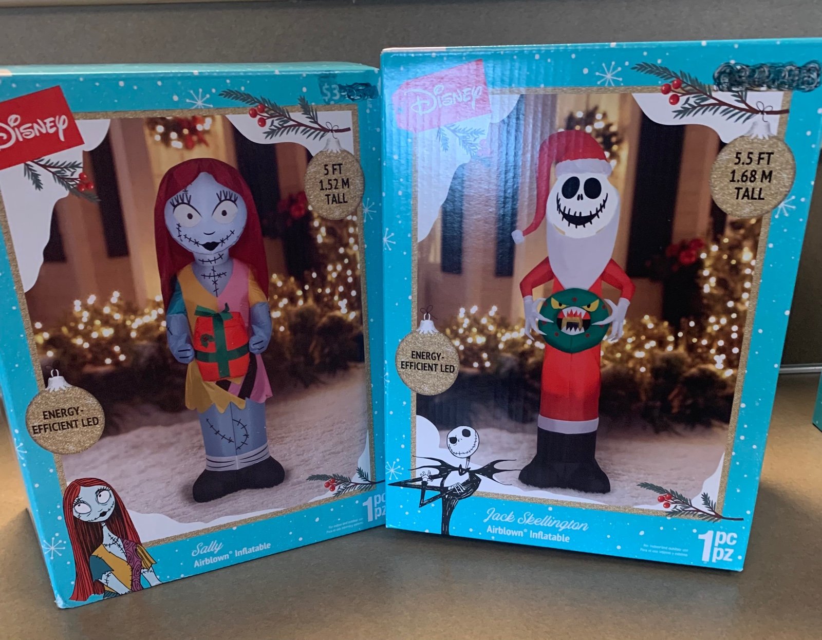 Inflatable The Nightmare Before Christmas set of 2 Jack Skellington and Sally