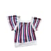 Hailey & co Womens embroidered crochet knit bohemian blouse crop top size S.
