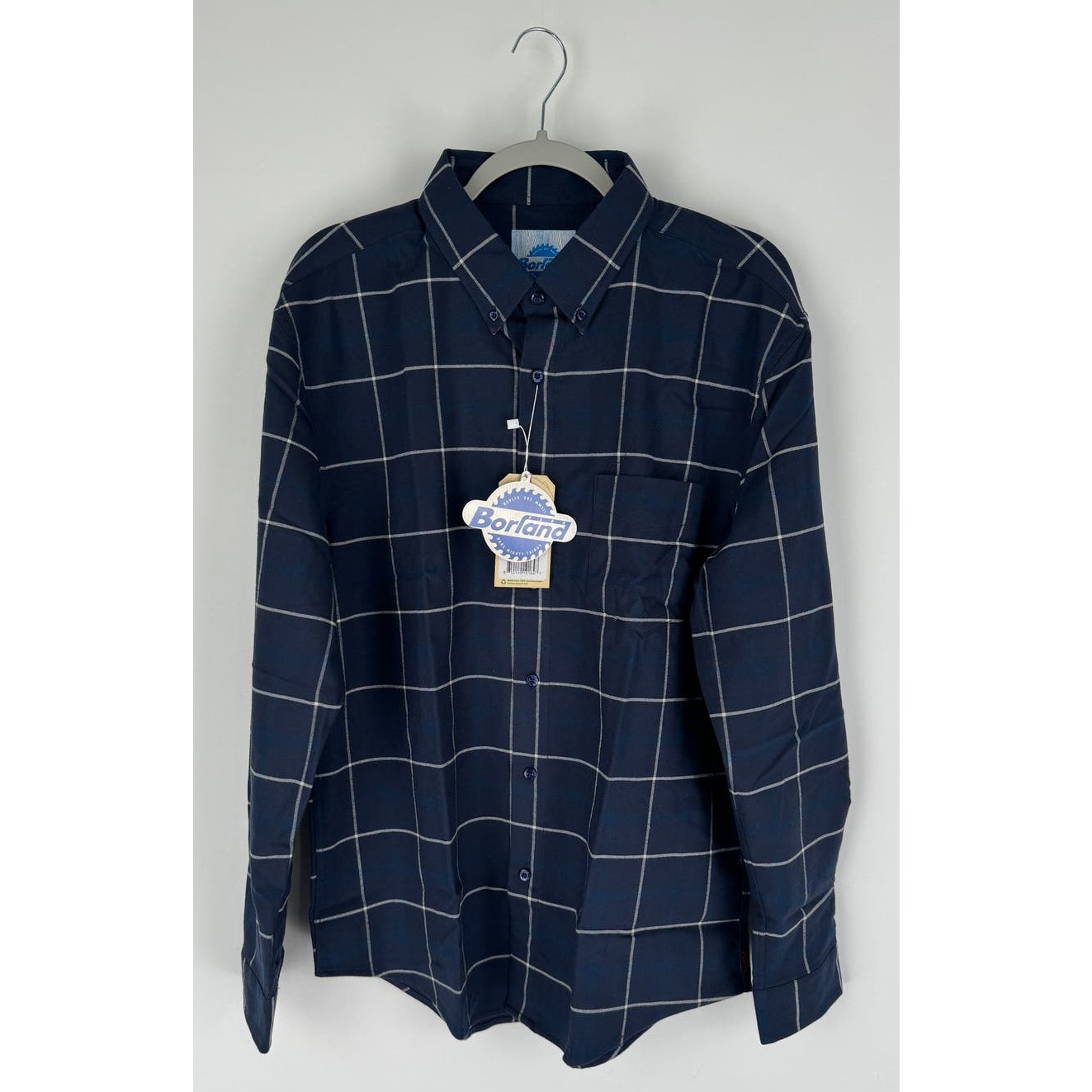 RSVLTS Barry Flanilow Long Sleeve Flannel Button Up Shirt Mens Large Borland New