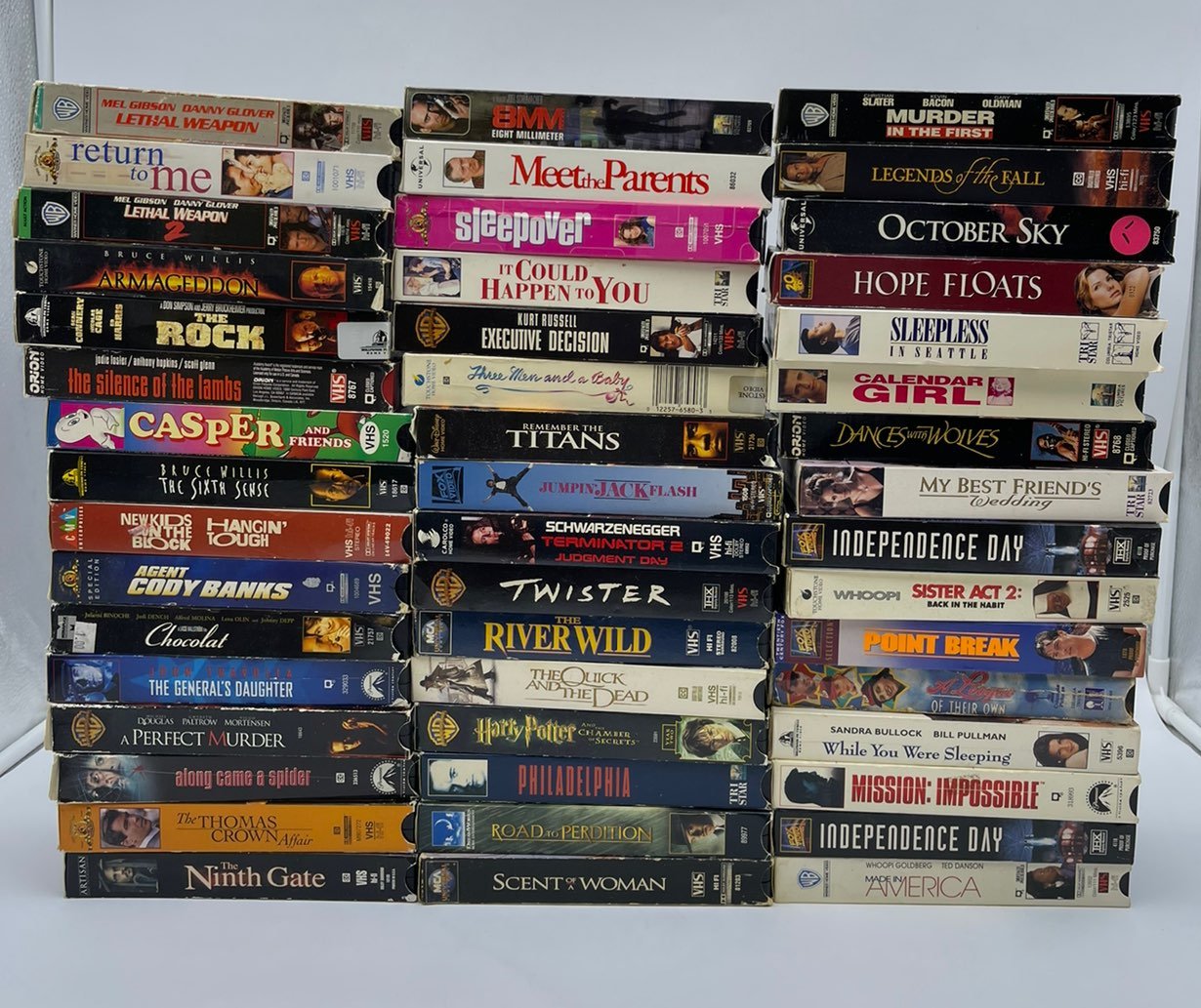 Lot Of 48 Various VHS Tapes