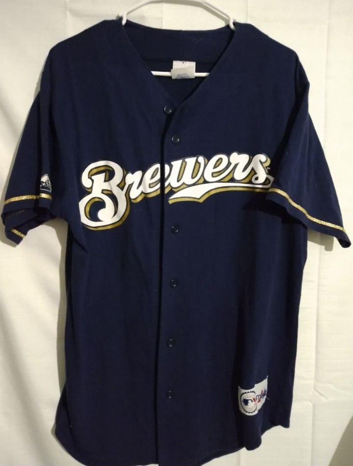 Vintage MLB Milwaukee Brewers Majestic Baseball Jersey Made In USA Men's Unisex