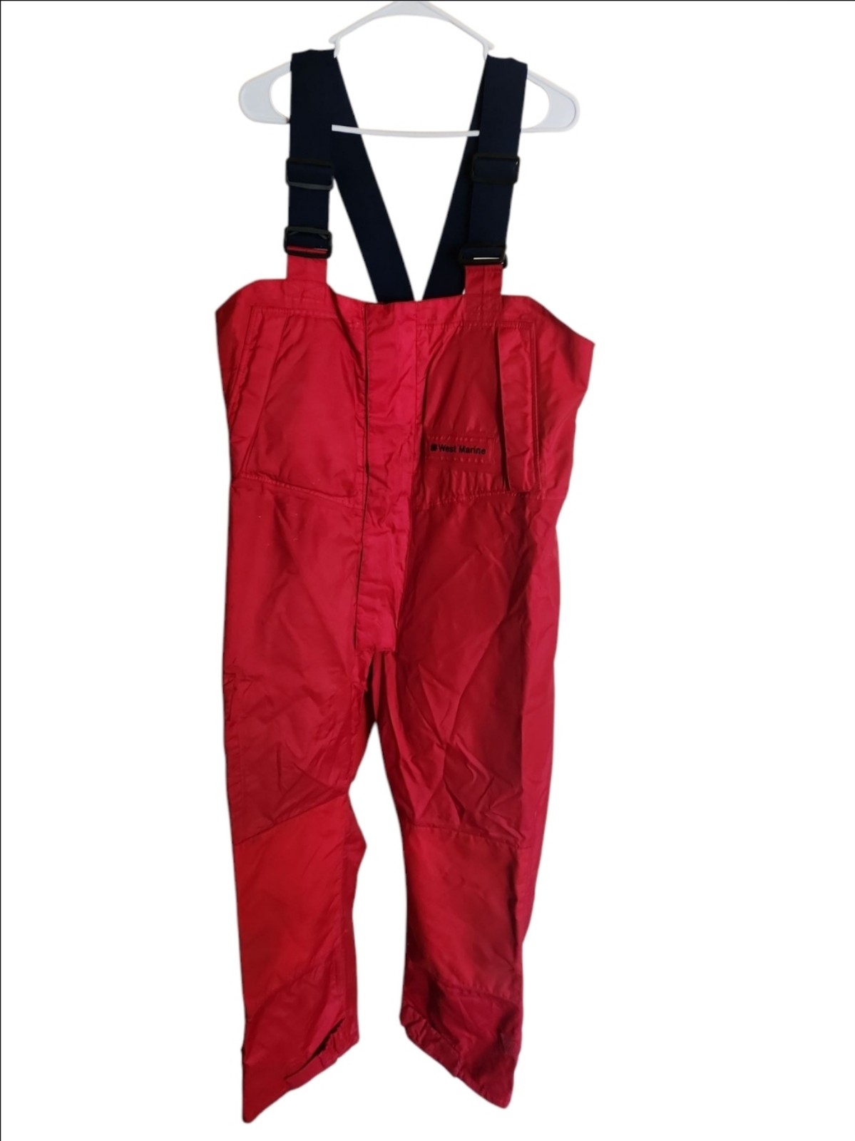 West Marine Nautical Gear Red Offshore Waterproof Bib Pants Adjustable Mens Sz M