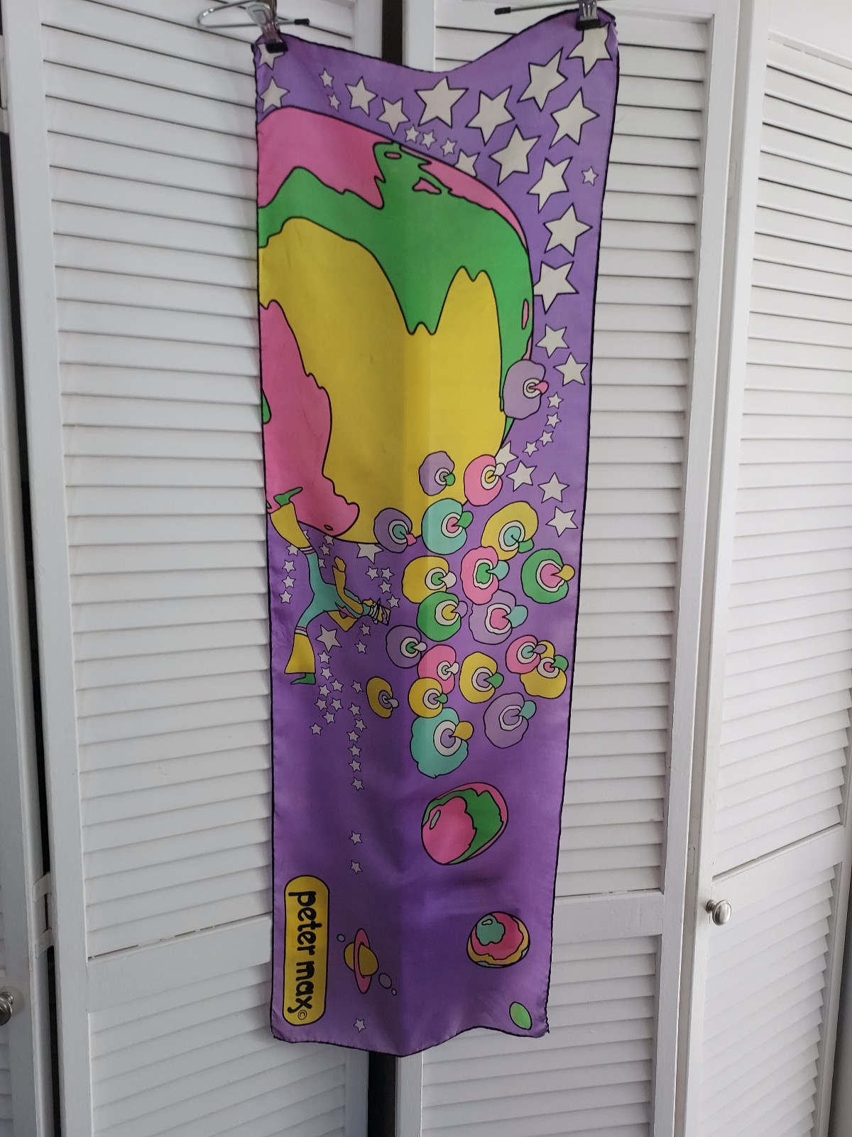 Peter Max Psychedelic silk scarf