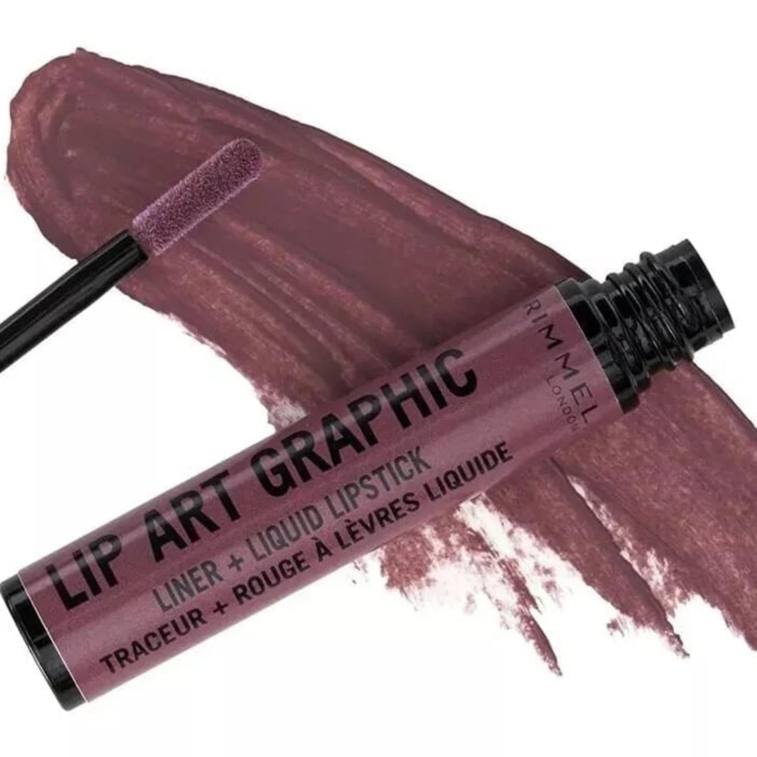 Rimmel Lip Art Graphic Liner + Liquid Lipstick # 220 Vandal, 0.06 FL. Oz.