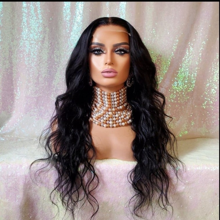 100%human hair handmade closure wig