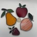 Handmade Stained Glass Fruit Suncatcher Peach Apple Pear Strawberry Art
