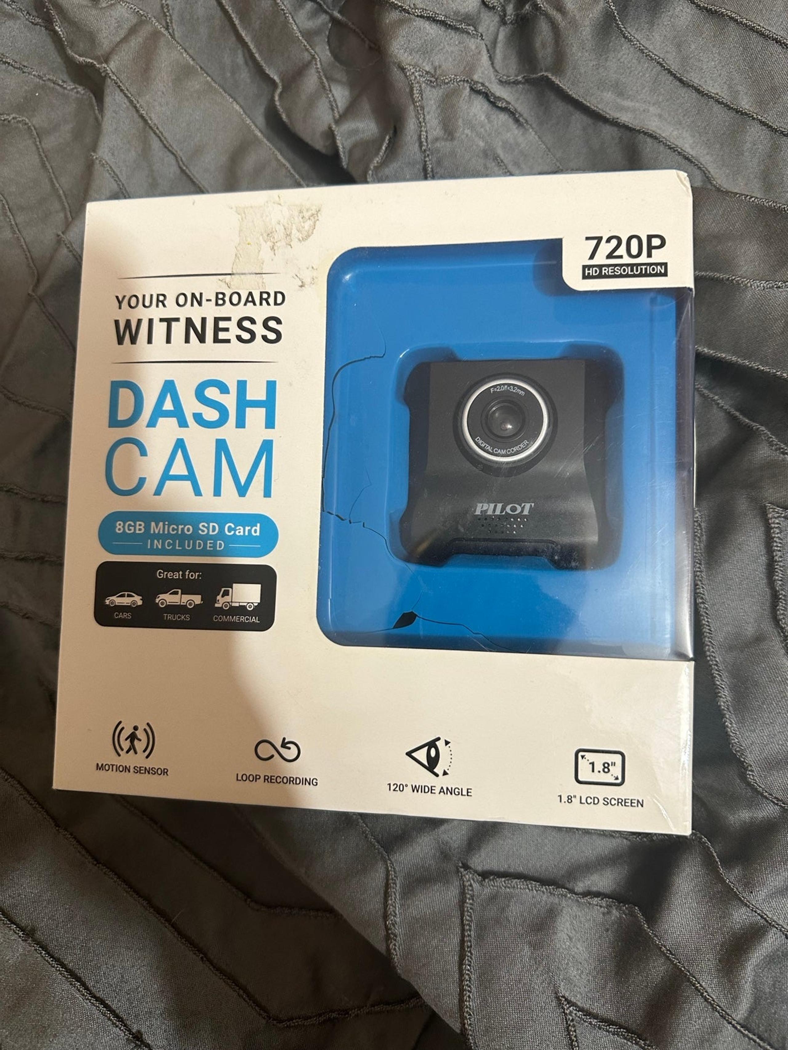 Pilot Dash Cam 720p Hd Resolution Brand New