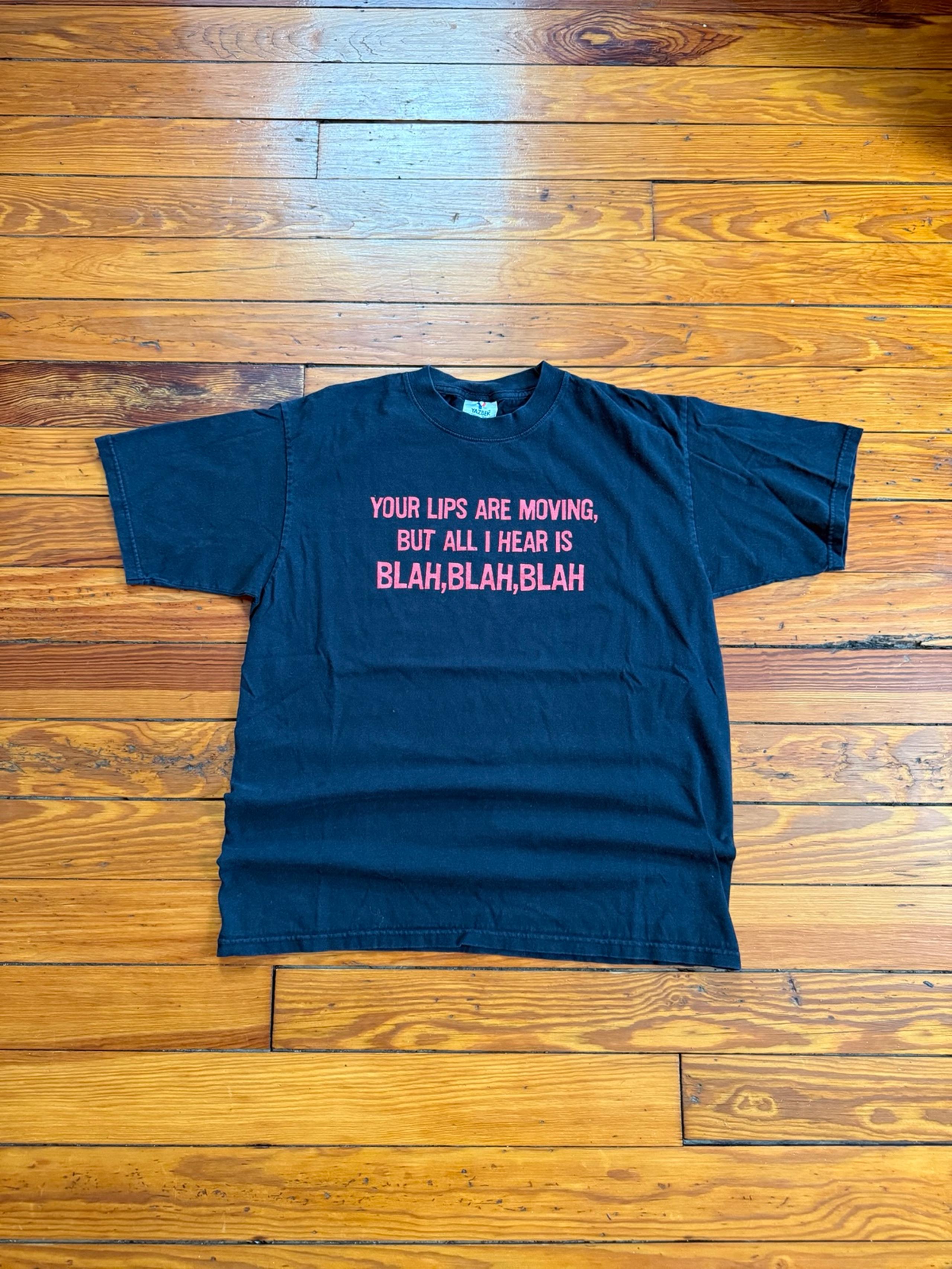 Vintage Skater Blah Blah Funny Shirt -size Large-