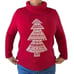 Talbot Velvet Red White Christmas Tree Oversized Turtle Cowl Neck Sweater Size L