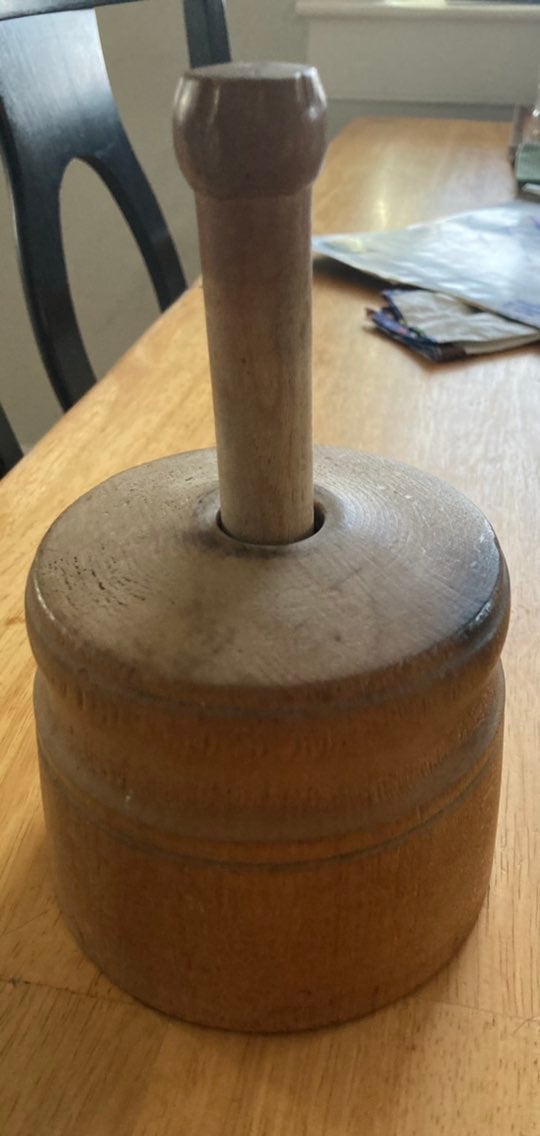 Antique 1866 large butter stamp /rare pineapple
