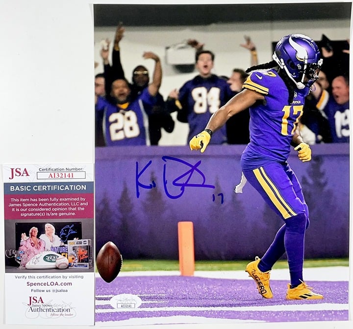 NFL K.J. Osborn Signed Minnesota Vikings 8x10 Photo A Autograph JSA COA
