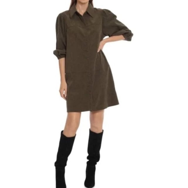 7 for all mankind Cordoroy Button Down Dress