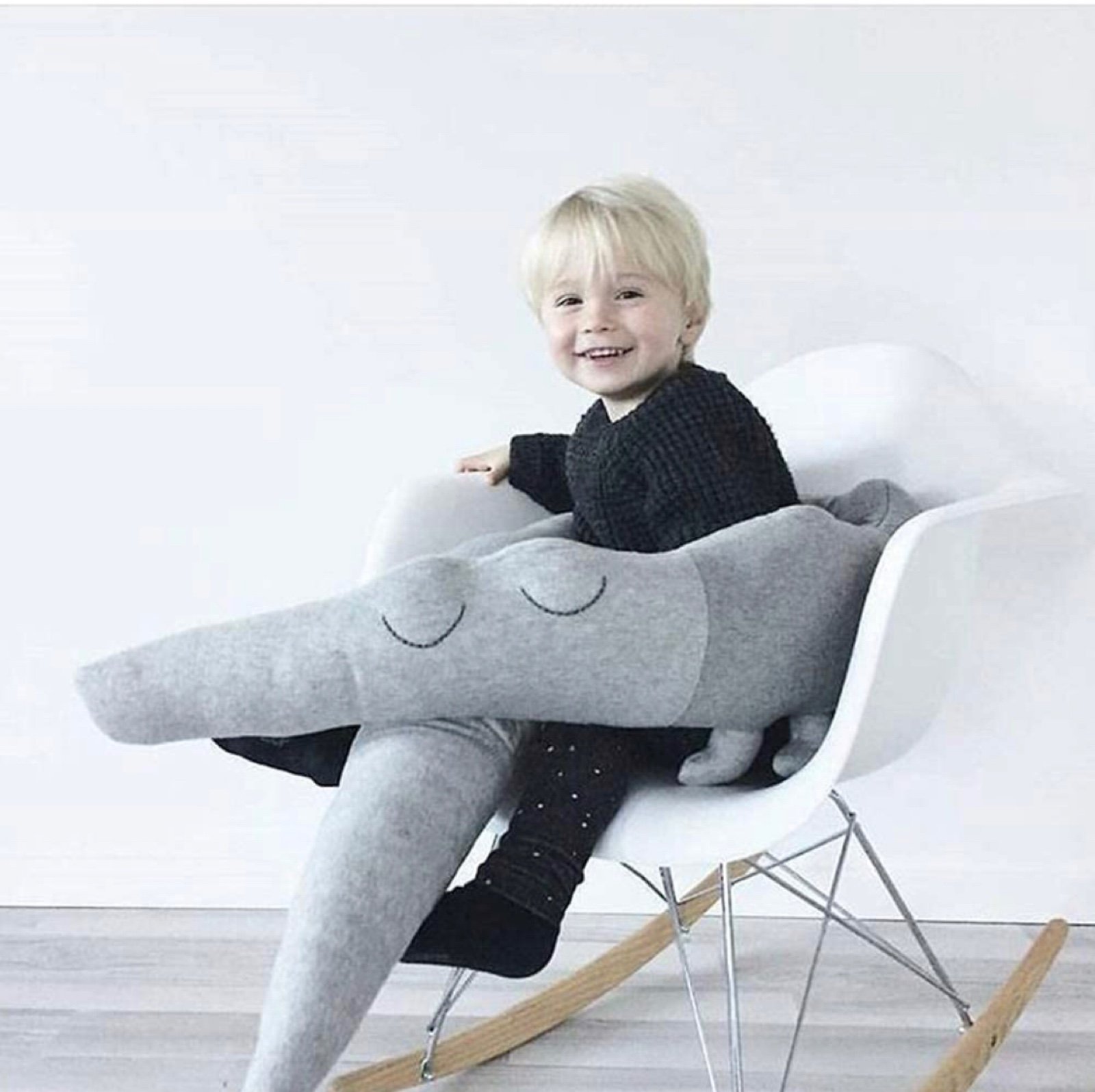 Gearking Cushion Soft Crocodile Pillow 79in Decor for Bedroom (Gray)