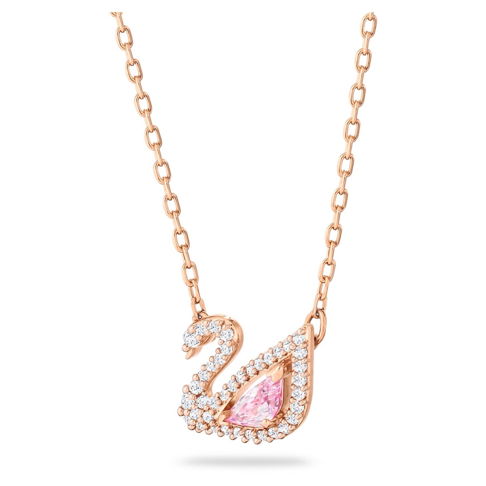 Swarovski Dazzling Swan necklace Swan, Pink, Rose gold-tone plated