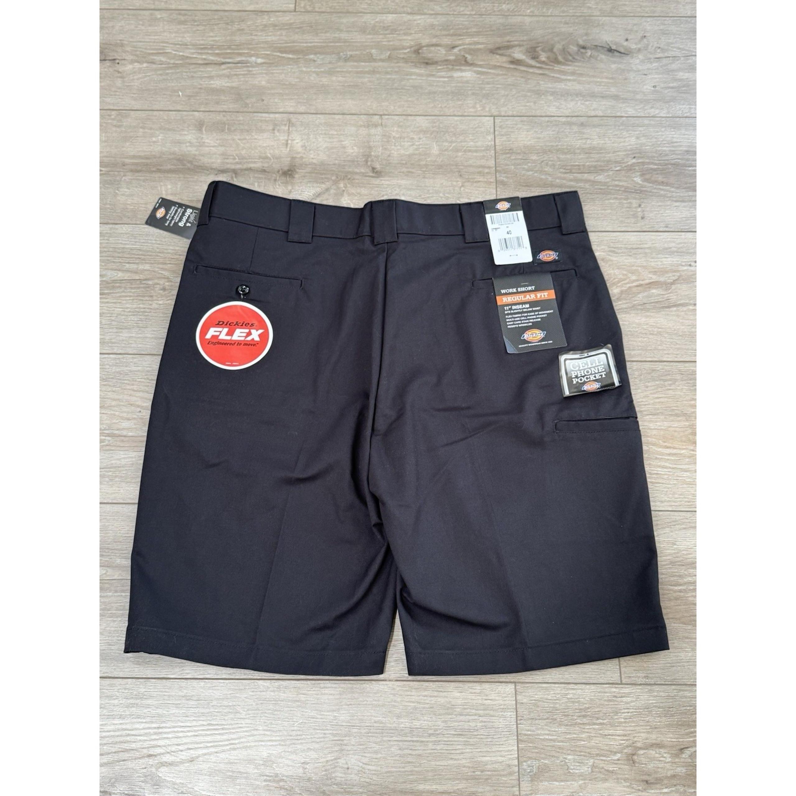 NWT Dickies Flex Regular Fit Mens Black Work Shorts Size 40
