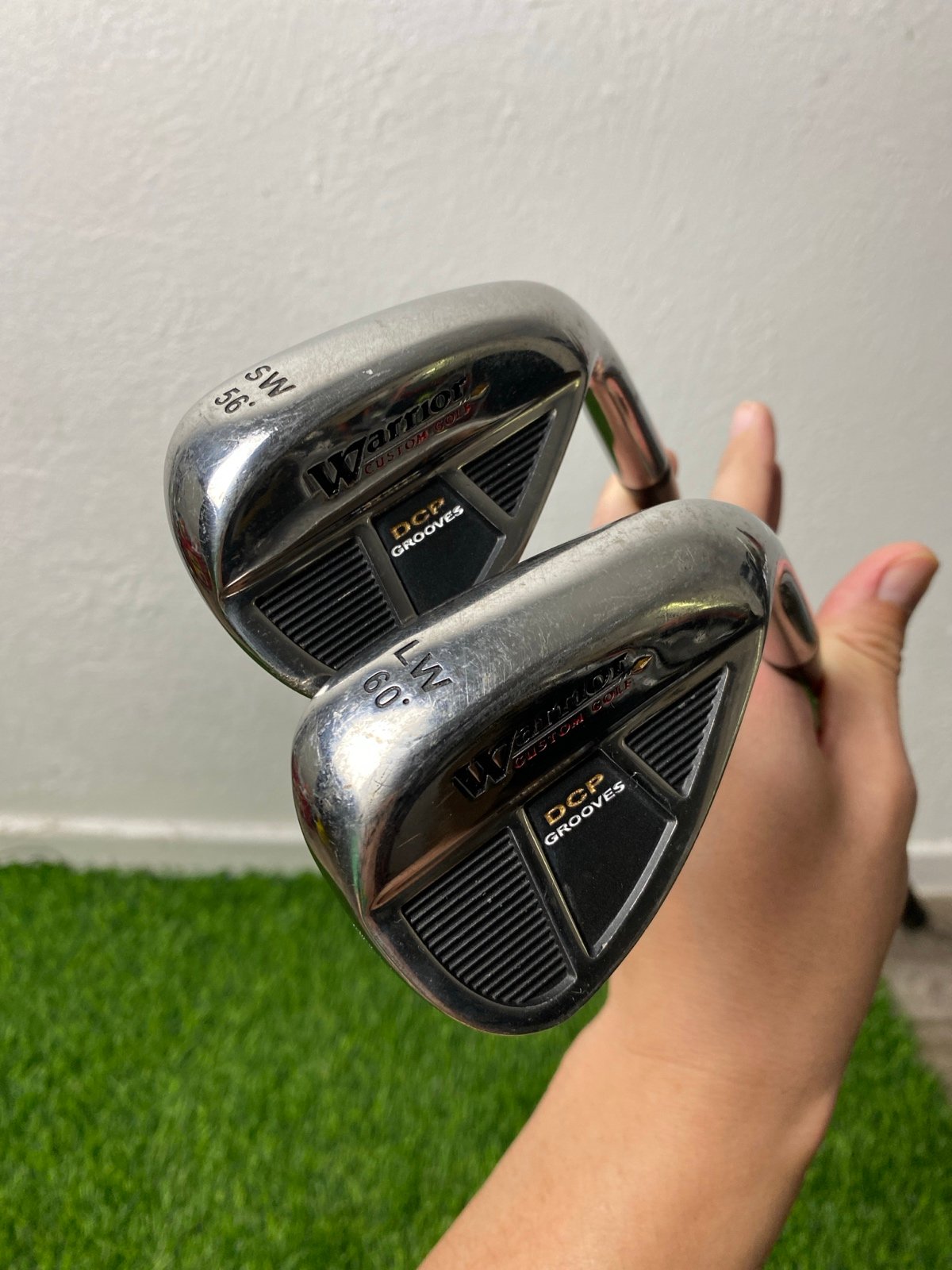 Warrior Golf 56 Sand & 60 Lob Wedges RH DCP Grooves RH Steel Oversise grips