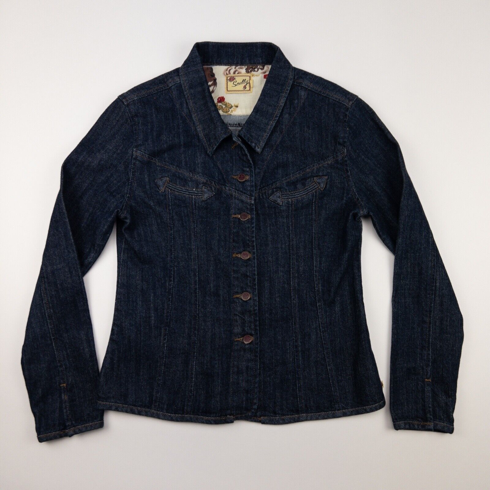 Scully Denim Jacket Womens Small Western Button Up Cowgirl Festival Boho
