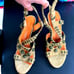 NEW 225 OLIVE GREEN ITALIAN STUDDED SUEDE HIGH HEEL STRAPPY SANDALS 8