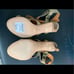 NEW 225 OLIVE GREEN ITALIAN STUDDED SUEDE HIGH HEEL STRAPPY SANDALS 8